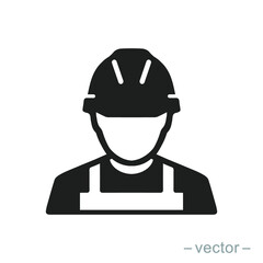 Construction worker icon. Vector illustration. EPS 10.