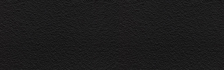 Panorama of black concrete stone texture for background in black. 