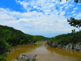 Obraz premium hiking potomac river great falls