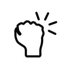 Hand knocking on door icon. Vector illustration. EPS 10.