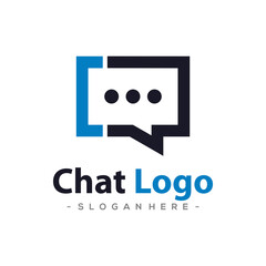 Chat Logo Template Design. Vector illustration.