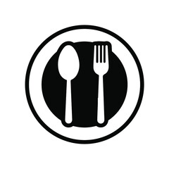 Spoon and fork Icon vector templates. EPS 10