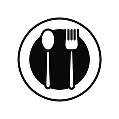 Spoon and fork Icon vector templates. EPS 10