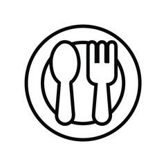 Spoon and fork Icon vector templates. EPS 10