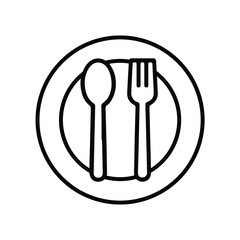 Spoon and fork Icon vector templates. EPS 10