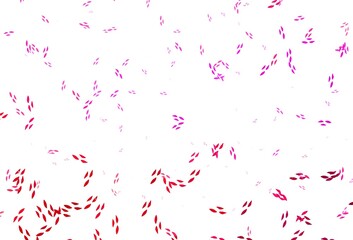 Light Purple, Pink vector natural artwork with leaves.