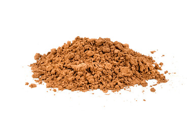 Cocoa powder  isolated on white background