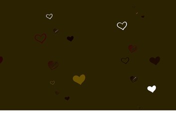 Light Multicolor vector background with hearts.