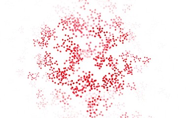 Light Red vector backdrop with artificial intelligence data.