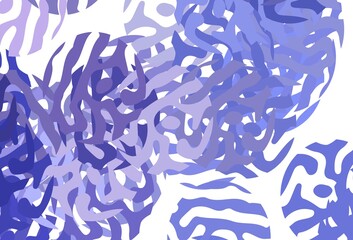 Light Purple vector background with abstract shapes.
