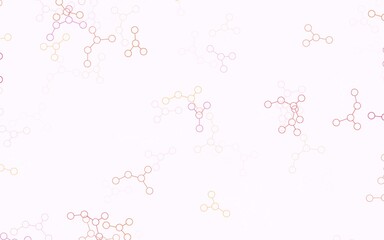 Light Red, Yellow vector background with forms of artificial intelligence.