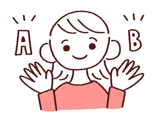 選択肢イメージ  笑顔の若い女性