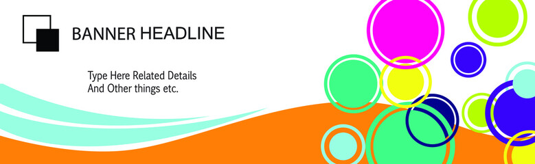 white and orange color modern web banner design template full editable resources social media cover poster design