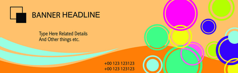orange color modern banner design vector illustration card flyer web banner social media cover