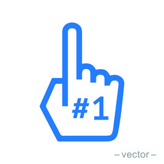 Obraz premium Fan Number One. Vector Illustration. Eps 10.