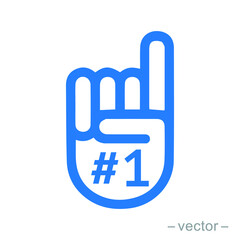 Fan Number One. Vector Illustration. Eps 10.