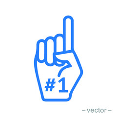 Fan Number One. Vector Illustration. Eps 10.