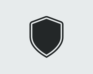 Shield icon vector. Safe and protect logo.