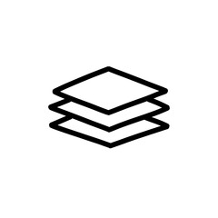 layers doodle icon, vector color line illustration