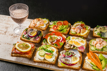 オープンサンドイッチ　Open sandwich 