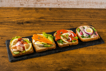 オープンサンドイッチ　Open sandwich 