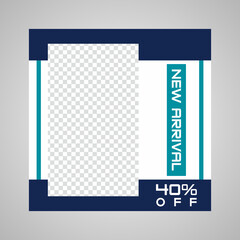 Modern promotion square web banner for social media mobile apps. Vector illustration templates.