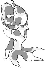 浮世絵　金魚　その11