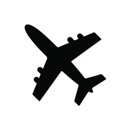 Obraz premium Airplane icon symbol vector. on white background. EPS 10