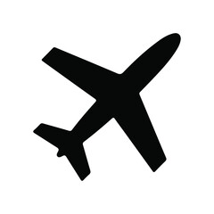Obraz premium Airplane icon symbol vector. on white background. EPS 10