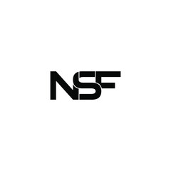 nsf letter original monogram logo design