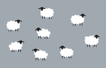 cute sheep wallpaper vector