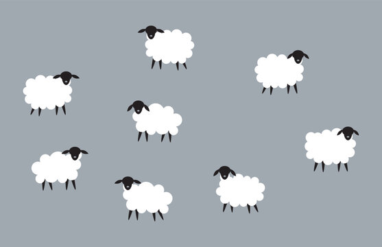 cute sheep wallpaper vector