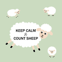 keep calm and count sheep wallpaper vector