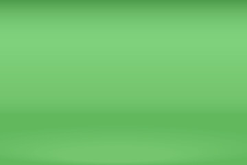 Empty green color studio room