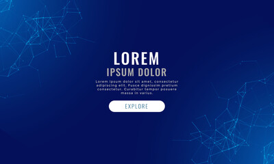 Abstract digital technology background with low poly connection lines Vector