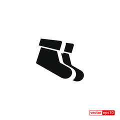 Socks icon. Christmas socks vector illustration. Simple illustration of sock vector icon for web, mobile and UI design.