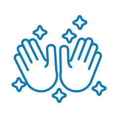 hands washing line style icon