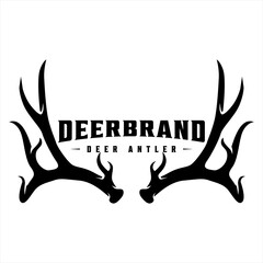 vintage deer brand logo  icon and template