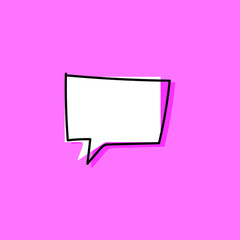 Different cartoon speech bubbles on pink background. Hand drawn shapes. Different doodle forms for your text, dialogs etc. EPS 10