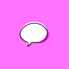Fototapeta premium Different cartoon speech bubbles on pink background. Hand drawn shapes. Different doodle forms for your text, dialogs etc. EPS 10