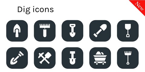 dig icon set