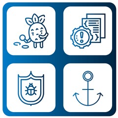 secure simple icons set