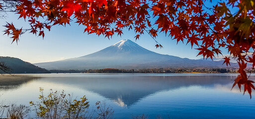 Naklejka na ściany i meble Autumn at Mt.Fuji
