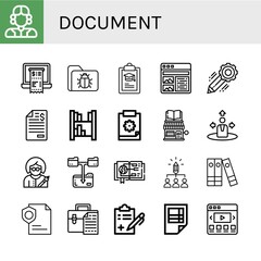 document icon set