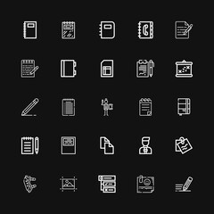 Editable 25 notepad icons for web and mobile