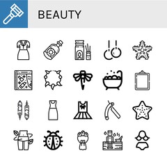 beauty icon set