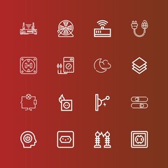 Editable 16 switch icons for web and mobile