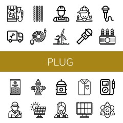 Set of plug icons