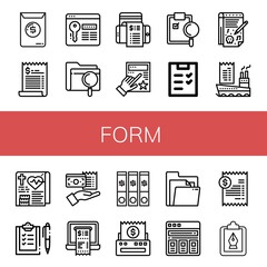 Set of form icons
