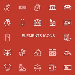 Editable 22 elements icons for web and mobile